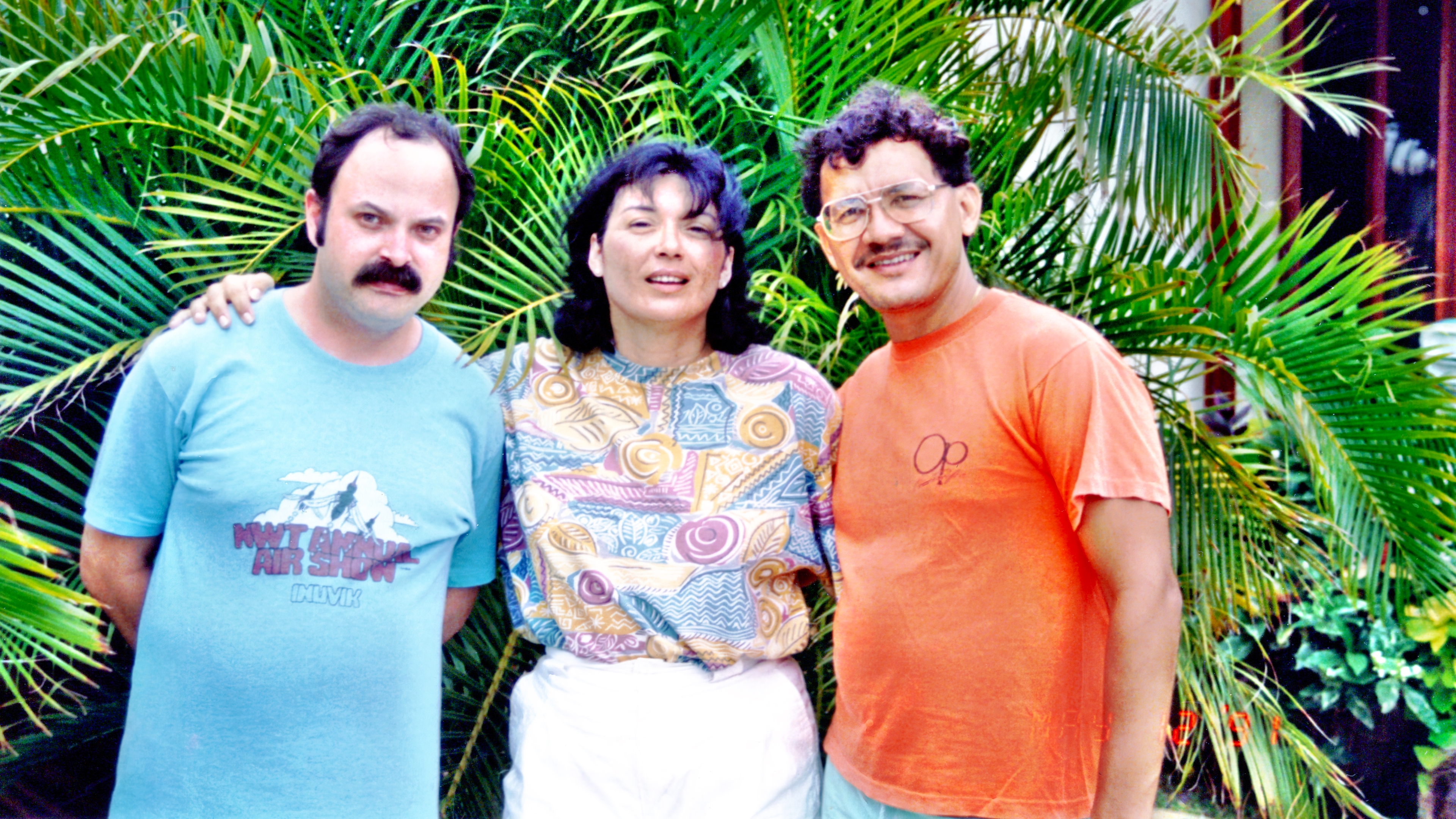 JMM ~ 1991 05 12 ~ age 34 ~ Curaçao, with Lydia Geerman & her husband